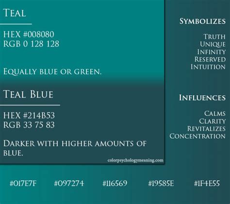 Color Teal Meaning Psychology