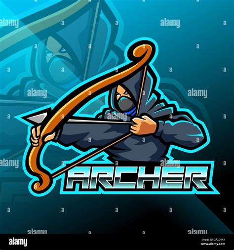 Archer Esport Mascot Logo Design Stock Vector Image And Art Alamy