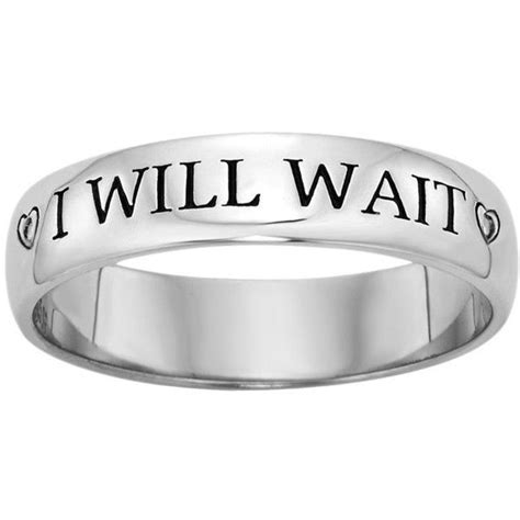Sterling Silver Diamond Accent I Will Wait Purity Ring 115 Aud Liked