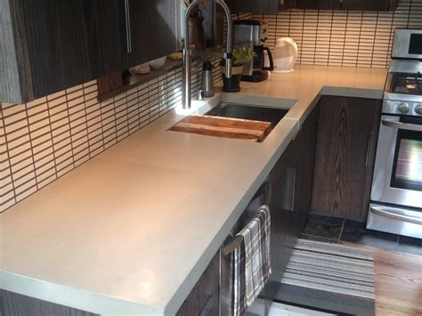 Usually a mix of light to medium greys on smooth concrete, and a medium brown, or darker grey on broom finished. weathered sage colored concrete countertops | Concrete ...