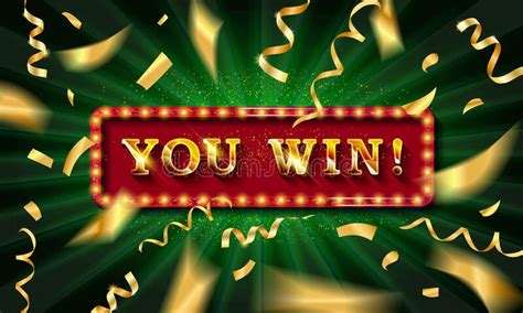 You Win Congratulations Frame Stock Illustration Illustration Of Game