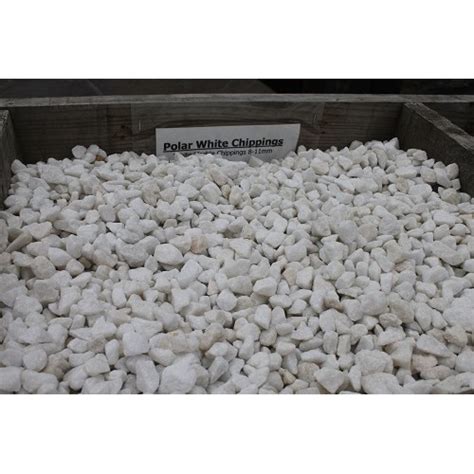 Polar White Chippings 8 11mm 20kg Bag Kings Landscaping