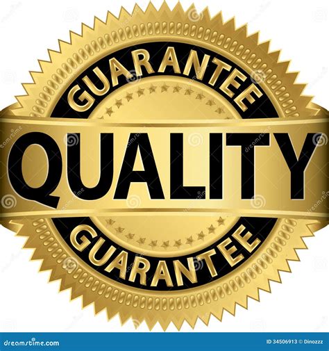 Quality Guarantee Golden Label Stock Photos Image 34506913