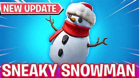New Fortnite Sneaky Snowman Item Update Snowman Item Is Op