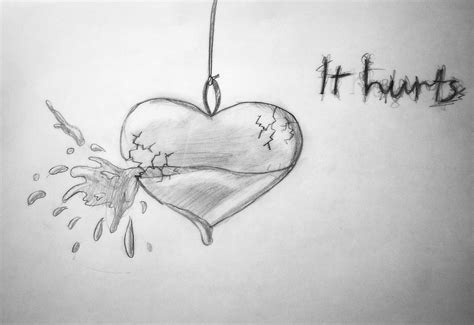 Pencil Sketch Heart At Explore Collection Of