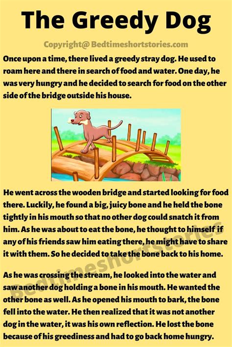 The Greedy Dog Story English Stories For Kids Stories For Kids