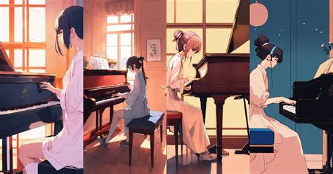 Lexica Anime Girl Playing Piano Minimalist Anime Style 8k Aesthetic