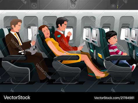 Airline Passengers Royalty Free Vector Image Vectorstock