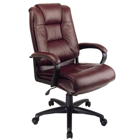 Work Smart Burgundy Leather High Back Executive Office Chair Ex5162 4