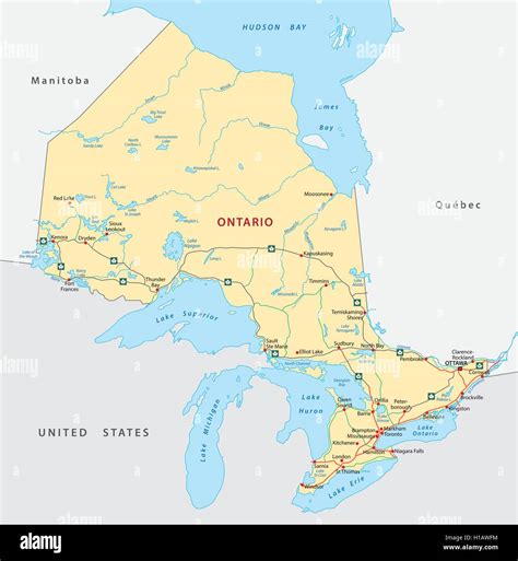 Ontario Map Hi Res Stock Photography And Images Alamy