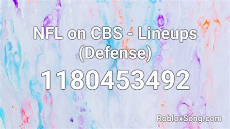 NFL On CBS Lineups Defense Roblox ID Roblox Music Codes