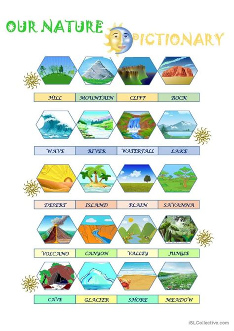 Nature Pictionary English ESL Worksheets Pdf Doc