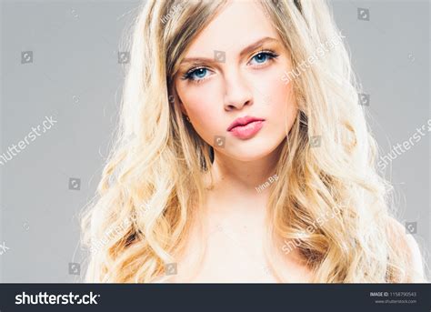 Beautiful Long Blonde Hair Woman Closeup Stock Photo 1158790543