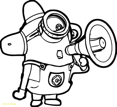 Bob The Minion Coloring Pages At Getdrawings Free Download