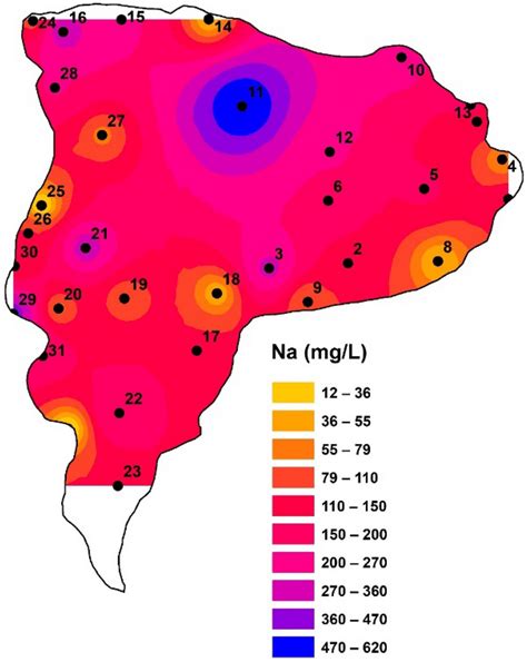 Spatial Variation Of Na In Groundwater Download Scientific Diagram