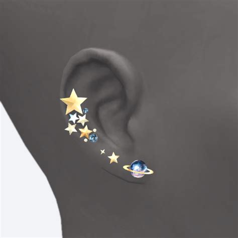 Galaxy Earrings Sims 4 Piercings Sims 4 Toddler Sims