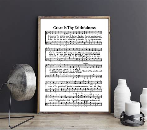 Great Is Thy Faithfulness Hymn Sheet Music Church Sheet Music
