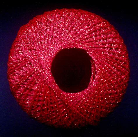 Filtes King Lame Soft Yarn 112 Red Fingering Weight Dazzling Rich