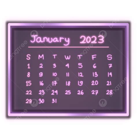 Kalender Bulan Januari 2023 Png Vector Psd And Clipar