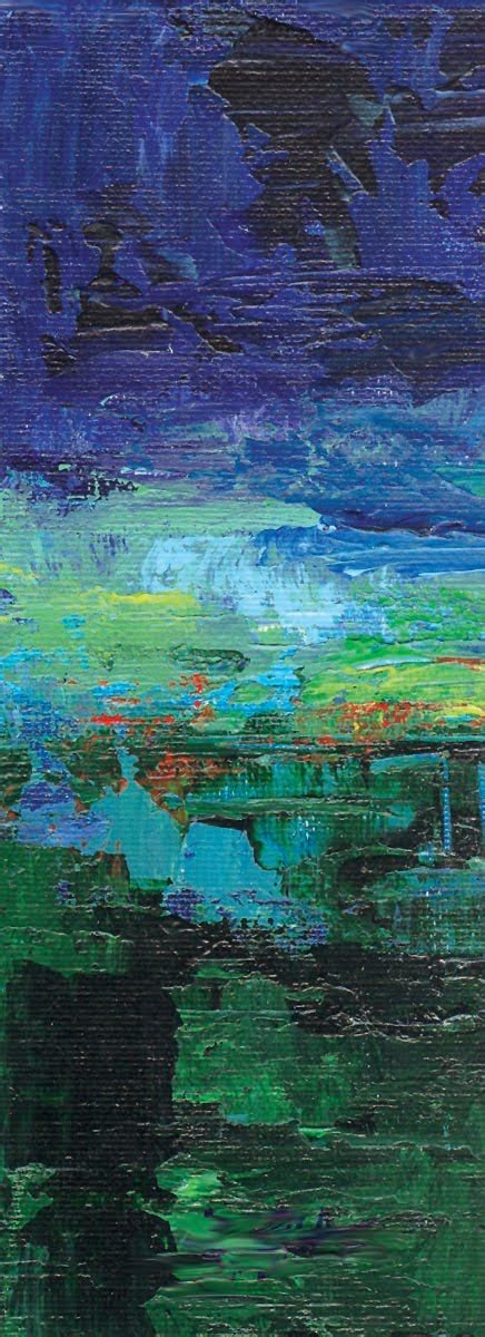 Allison Pratt Purple Sky Ii Original Contemporary Abstract Painting On