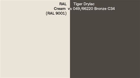 Ral Cream Ral Vs Tiger Drylac Bronze C Side By Side