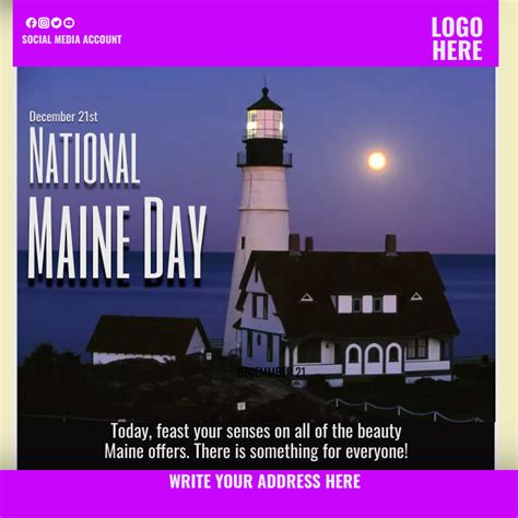 National Maine Day Template Postermywall