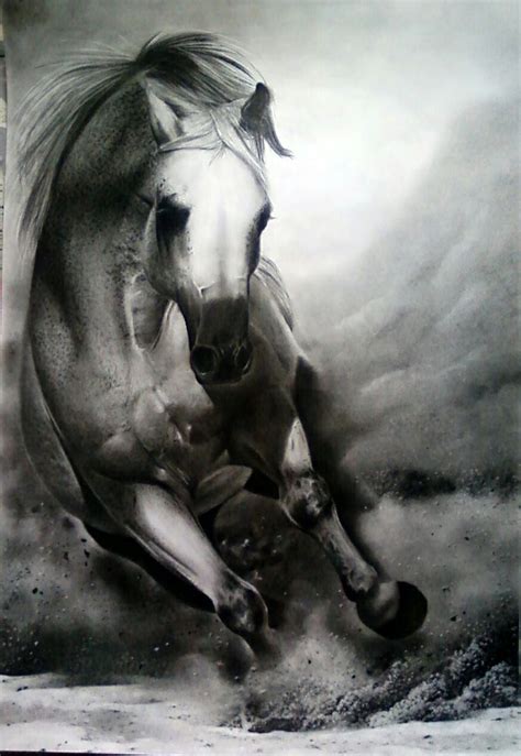 Jasondiazart Horserunning Horse Blacknwhite Art Horses Animals Art