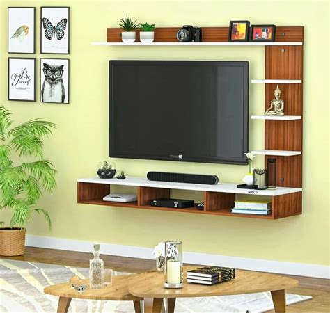 Wooden Lcd Tv Cabinet Or Entertainment Unit For Lcd Wall Mounted Setup
