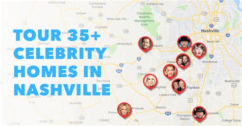 Printable Nashville Celebrity Homes Map