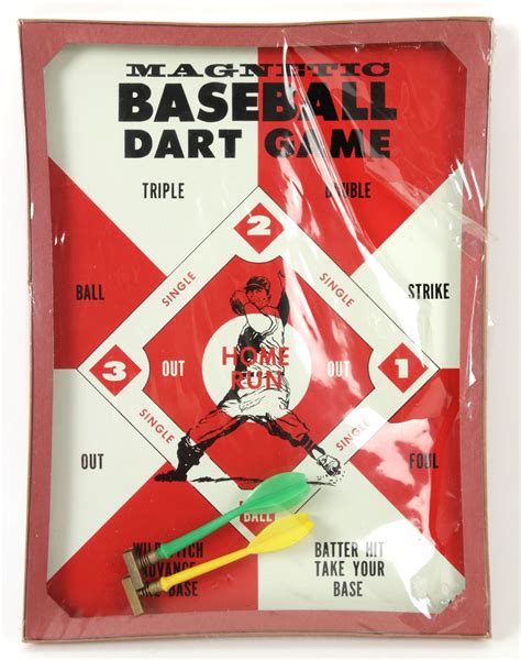 Lot Detail 1960s Magnetic Baseball Dart Game