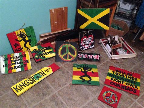 Hand Painted Signs For Reggae Party Made From Scrap Wood Nothing Like This At Party City And