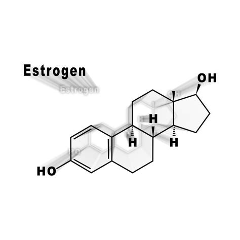 Premium Photo Estrogen Hormone Structural Chemical Formula On A White