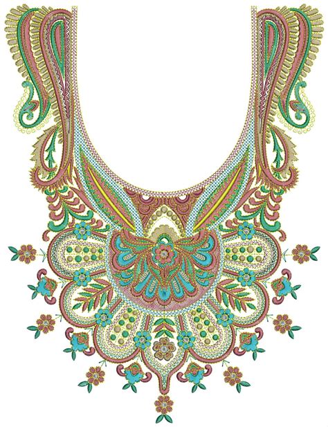 Embroidery Neck Design