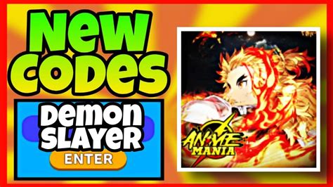 Demon Slayer Update New Codes Anime Mania Roblox Anime Mania Codes