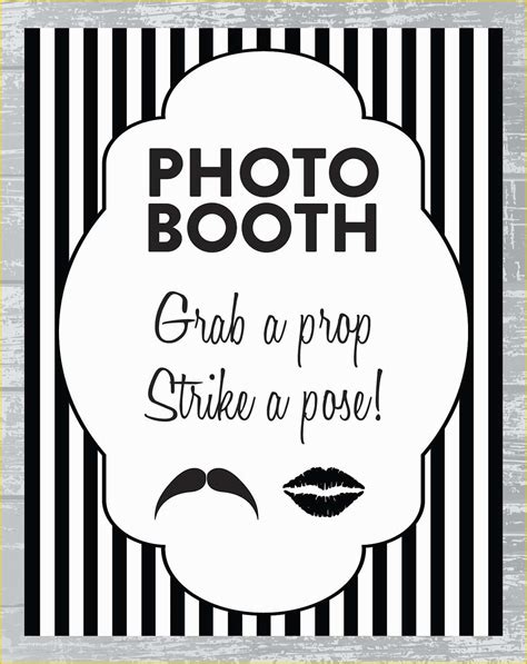 Free Printable Photo Booth Sign Template Free Download Printable