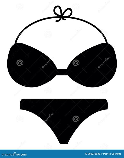 black bikini icon stock vector illustration of panties 260373033
