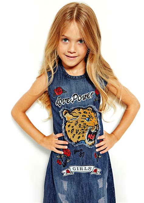 Must Have Of The Day Guess Girls Blue Denim Leopard Dress
