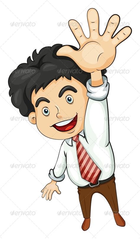 Businessman Waving By Interactimages Graphicriver