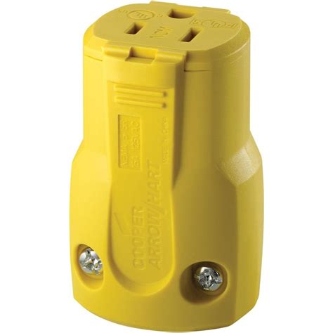 Eaton 15 Amp 125 Volt Heavy Duty Grade Quick Grip Connector Yellow