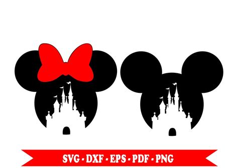 Mickey Mouse Svg Minnie Mouse Svg Disney Castle Mickey And Etsy In