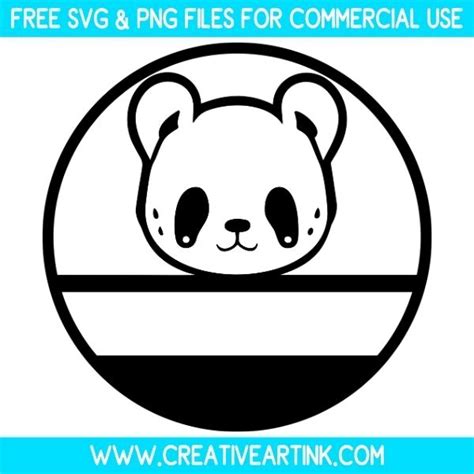 Panda Split Monogram Svg Free Svg Files