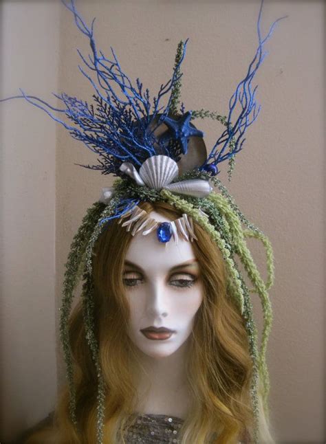 Mermaid Crown Headpiece Siren Headband Fantasy Undersea Beach Etsy
