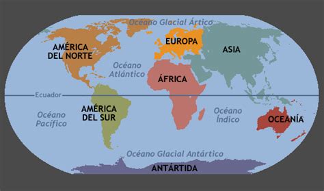 Los 6 Continentes En El Planisferio Imagui