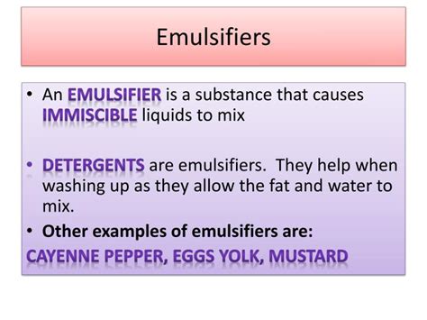 With small amounts of emulsifier, for example, salad dressings can be stored on a shelf for more than a year without visible separation. PPT - Emulsions PowerPoint Presentation - ID:2209675