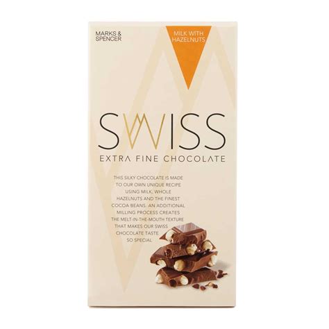 Mands Swiss Extra Fine Chocolate With Hazelnuts 200 G Za