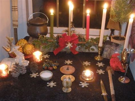 Pagan Yule Altar