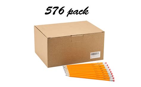 Madisi Wood Cased 2 Hb Pencils Yellow Pre Sharpened Bulk Pack 576 Pencils In Box Amazon