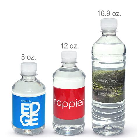 Custom Bottled Water Size Information