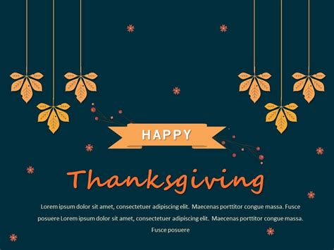 Thanksgiving Greeting Card Powerpoint Template