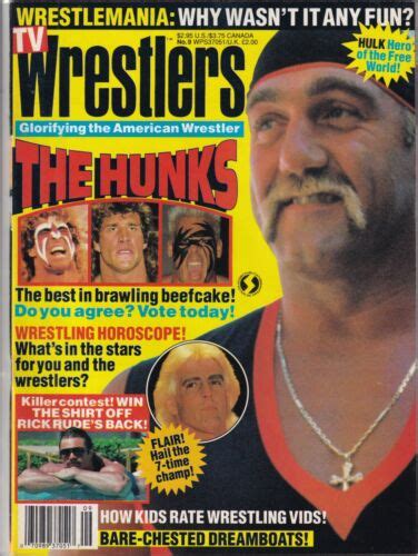Tv Wrestlers Mag Hulk Hogan Ric Flair Rick Rude No Nonr Ebay